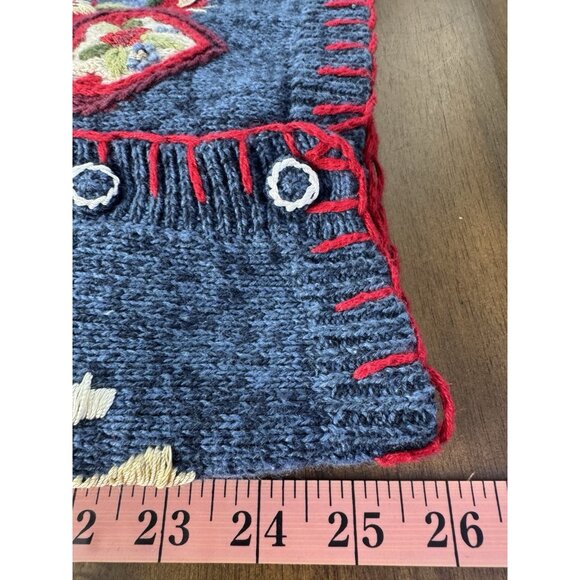 NWT Vintage Heirloom Large Valentines Embroidered Cardigan Grandma Cottagecore - Picture 8 of 11